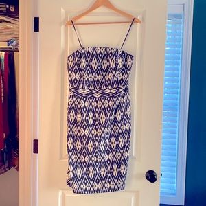 Banana Republic Sheath Dress - Navy & White - Size: 10